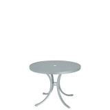 outdoor round patterned dining table