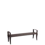 outdoor square pattern bench with arms