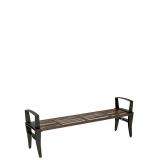 patio square pattern bench with arm