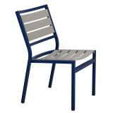 patio aluminum slat side chair