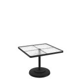 acrylic patio square pedestal dining table