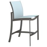 relaxed sling armless patio bar stool